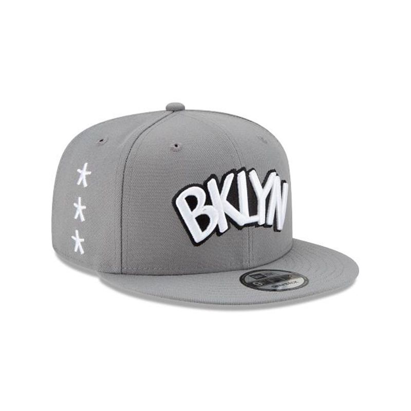 NBA Brooklyn Nets Statement Edition 9Fifty Snapback (SJB7180) - Grey New Era Caps